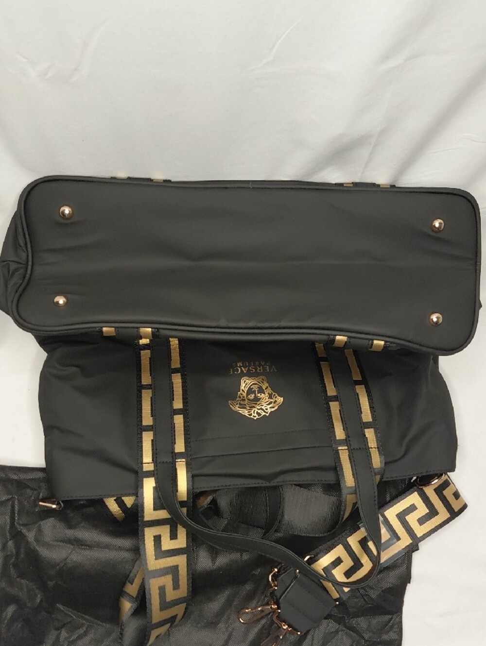 Versace Black Tote with Gold Medusa Logo - Picture 5 of 11